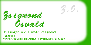 zsigmond osvald business card